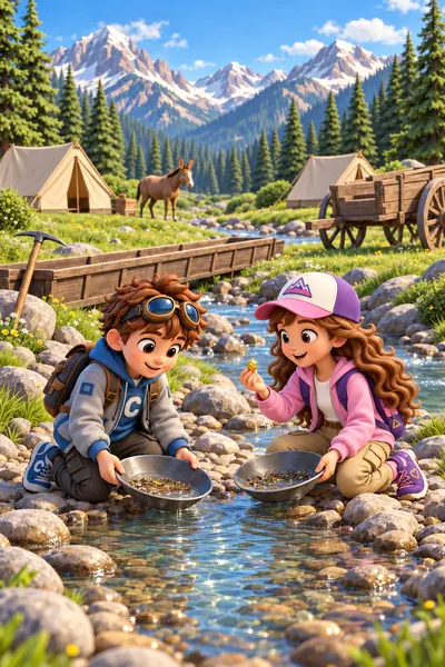 The Gold Rush coloring page in color