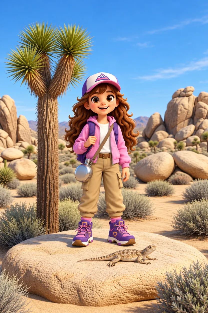Desert Wonders: the coloring page in full color
