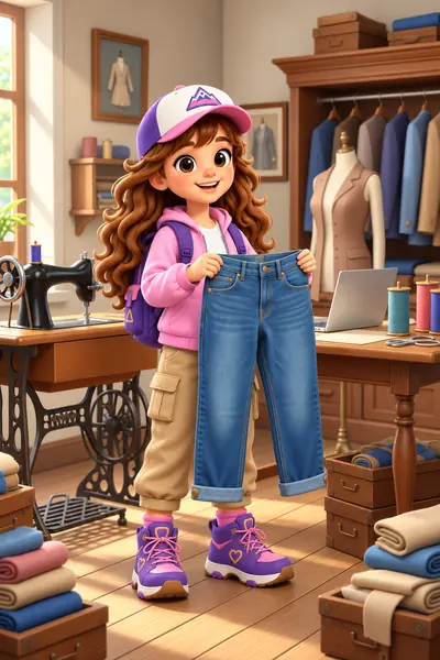 Blue Jeans and Big Ideas coloring page in color